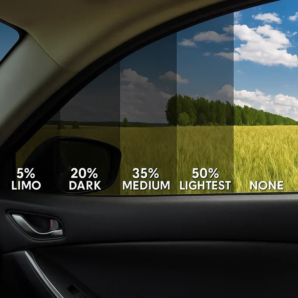 Universal Reduce Infrared Heat & Block UV by 99% Removable Window Tint Film for Cars - DIY Cut for Multiple ShapesMN