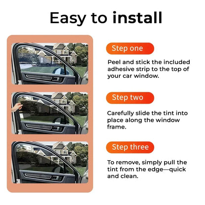 Universal Reduce Infrared Heat & Block UV by 99% Removable Window Tint Film for Cars - DIY Cut for Multiple ShapesMN