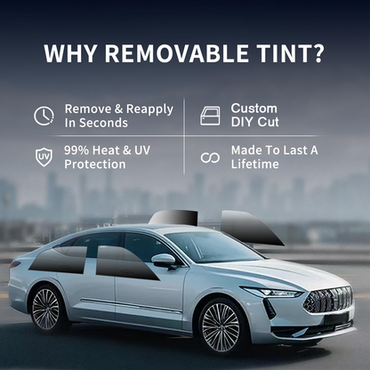 Universal Reduce Infrared Heat & Block UV by 99% Removable Window Tint Film for Cars - DIY Cut for Multiple ShapesMN