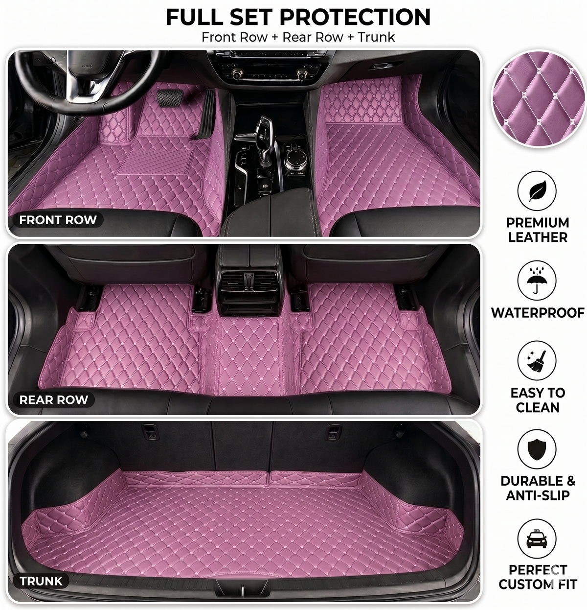 Elvie Heavy Duty Universal Fit Car Mats, SUVs, and TrucksMn