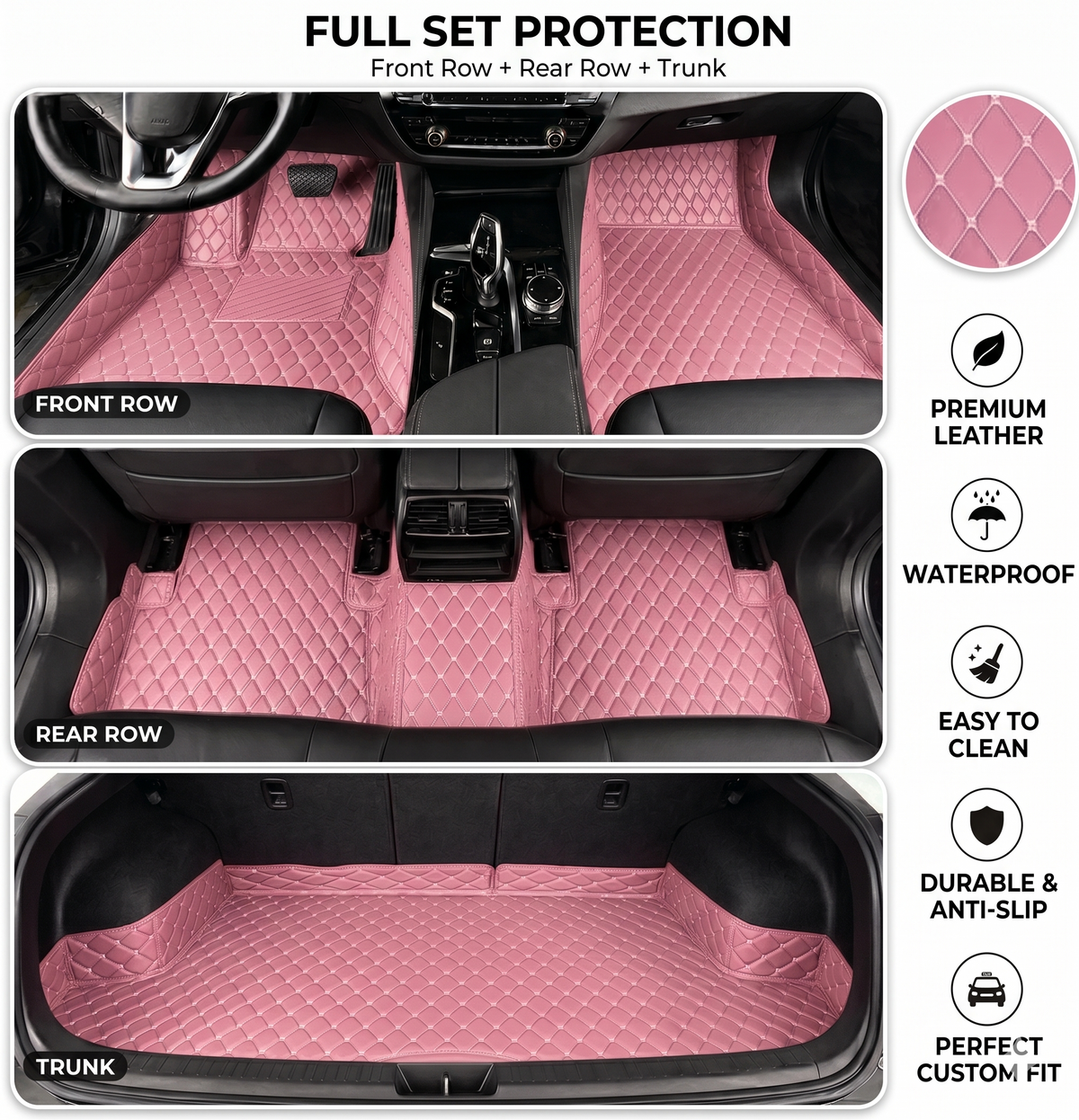 Elvie Heavy Duty Universal Fit Car Mats, SUVs, and TrucksMn