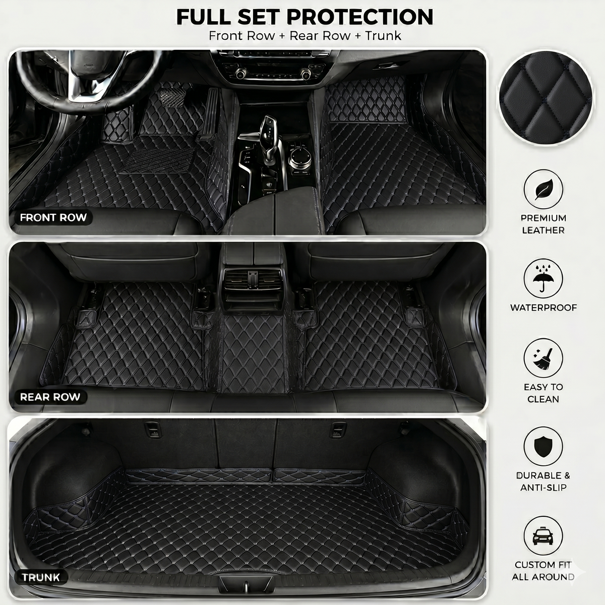 Elvie Heavy Duty Universal Fit Car Mats, SUVs, and TrucksMn