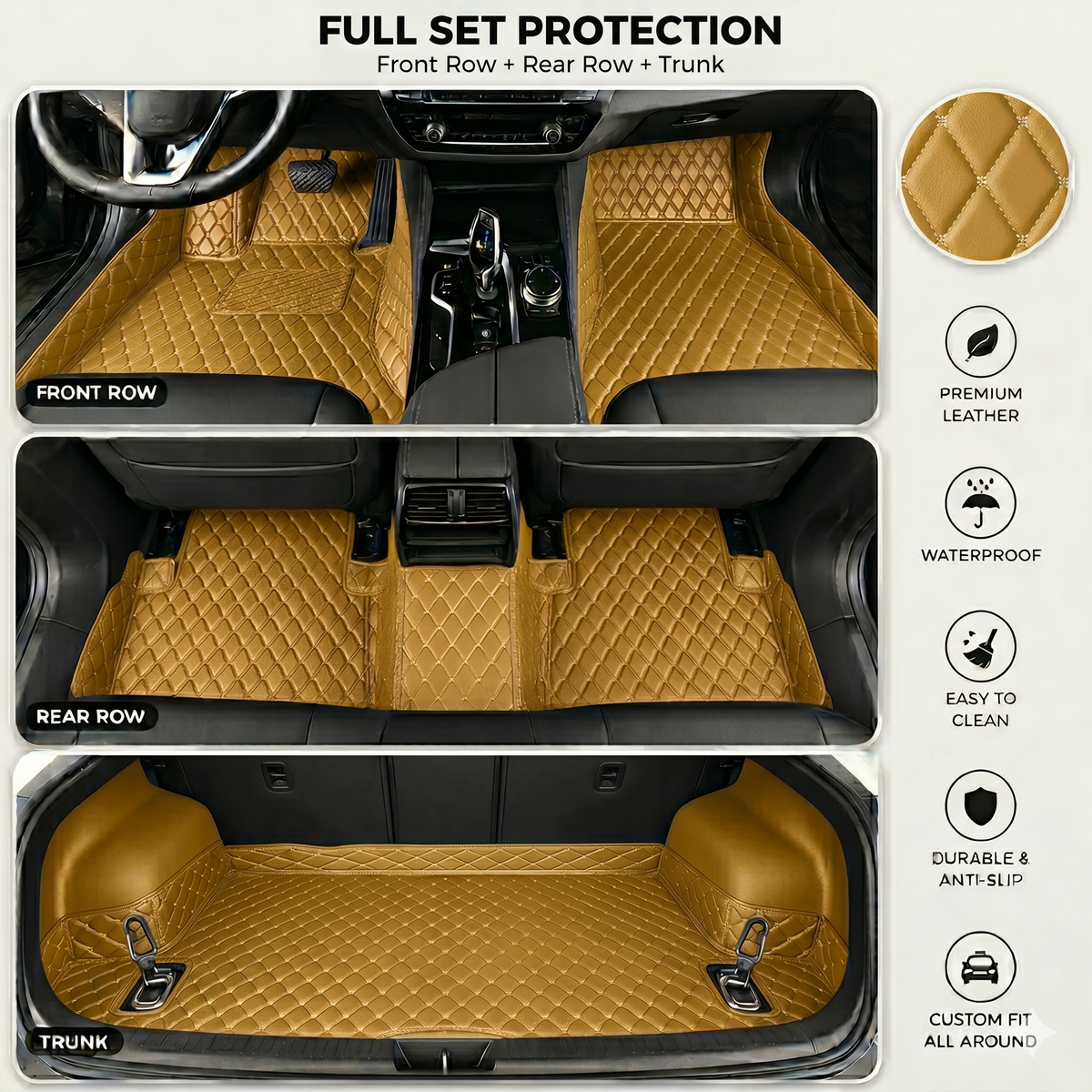 Elvie Heavy Duty Universal Fit Car Mats, SUVs, and TrucksMn