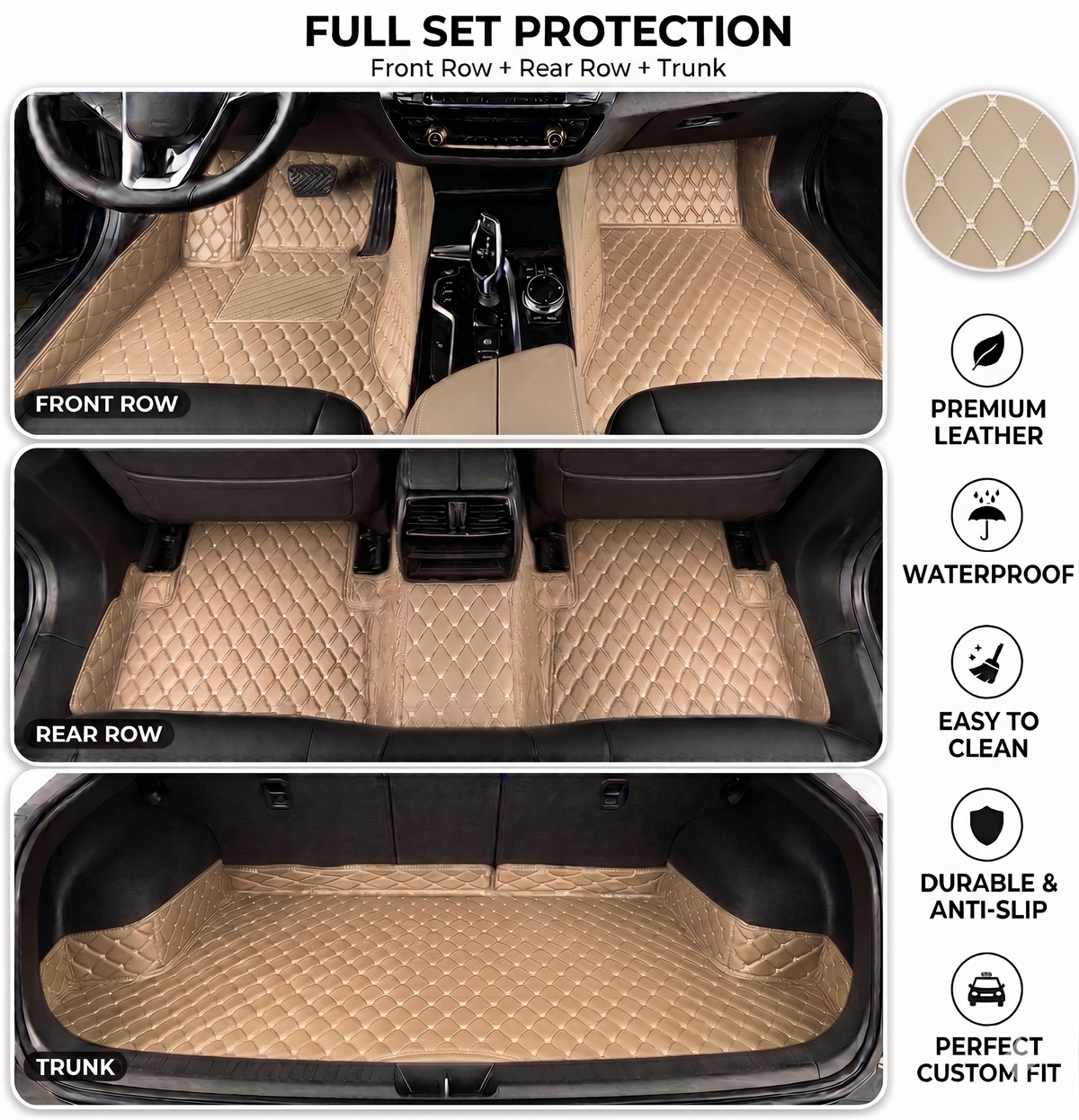 Elvie Heavy Duty Universal Fit Car Mats, SUVs, and TrucksMn